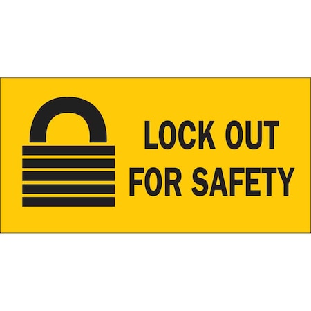 Brady Lockout Sign, 2 1/4 in Height, 4 1/2 in Width, Polyester, Rectangle, English 88303